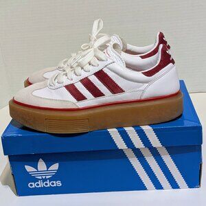 Adidas Women's SLEEK SUPER 72 GW4901 White Burgundy Gum - Size 6